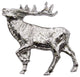 Walking Elk Left Facing Cabinet Knob, Nickel