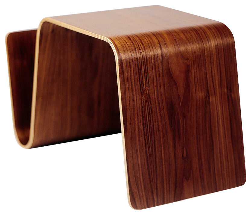 Offi Wood Modern Side Tables, Mag Table, Walnut