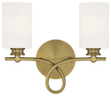 Savoy House Woodbury 8-530-2-322 Two Light Bath Bar, Warm Brass