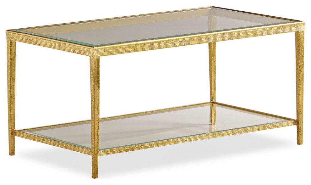 Jinx Brass Rectangle Cocktail Table