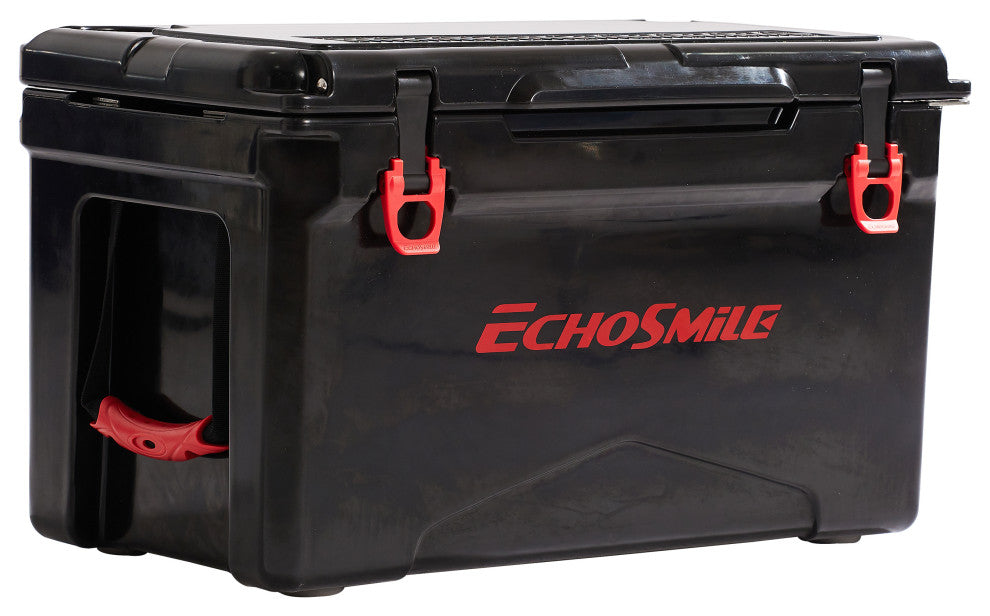 EchoSmile 40 qt. Rotomolded Cooler, Black and Red