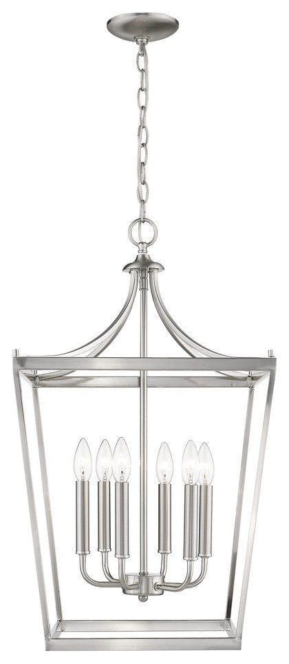 Kennedy 6-Light Satin Nickel Pendant