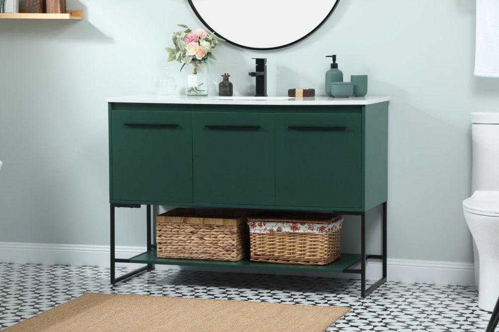 Sue 48" Single Bathroom Vanity, Green