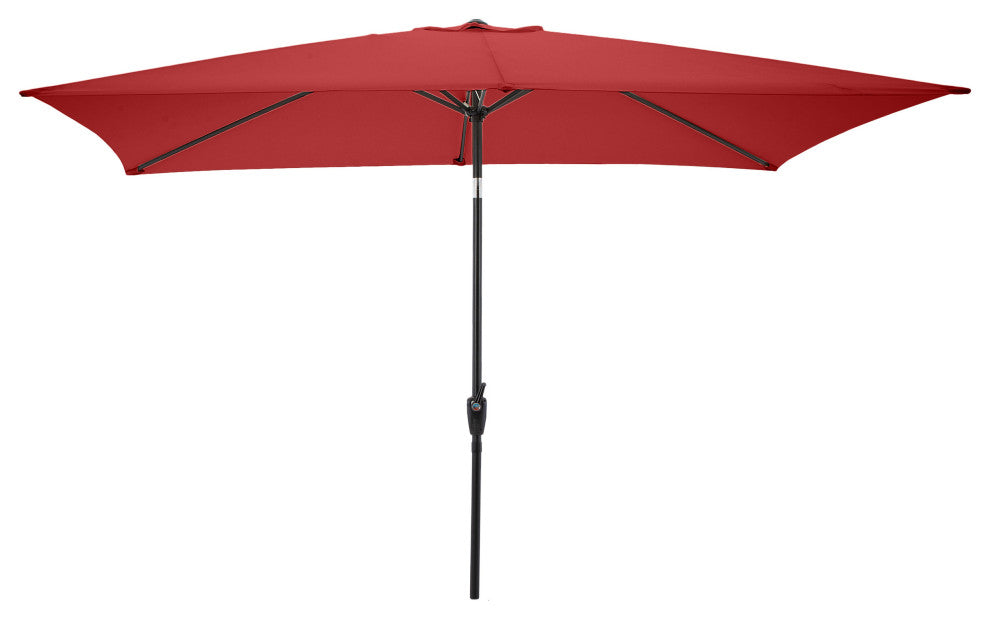 Pure Garden 10' Rectangular Patio Umbrella, Red