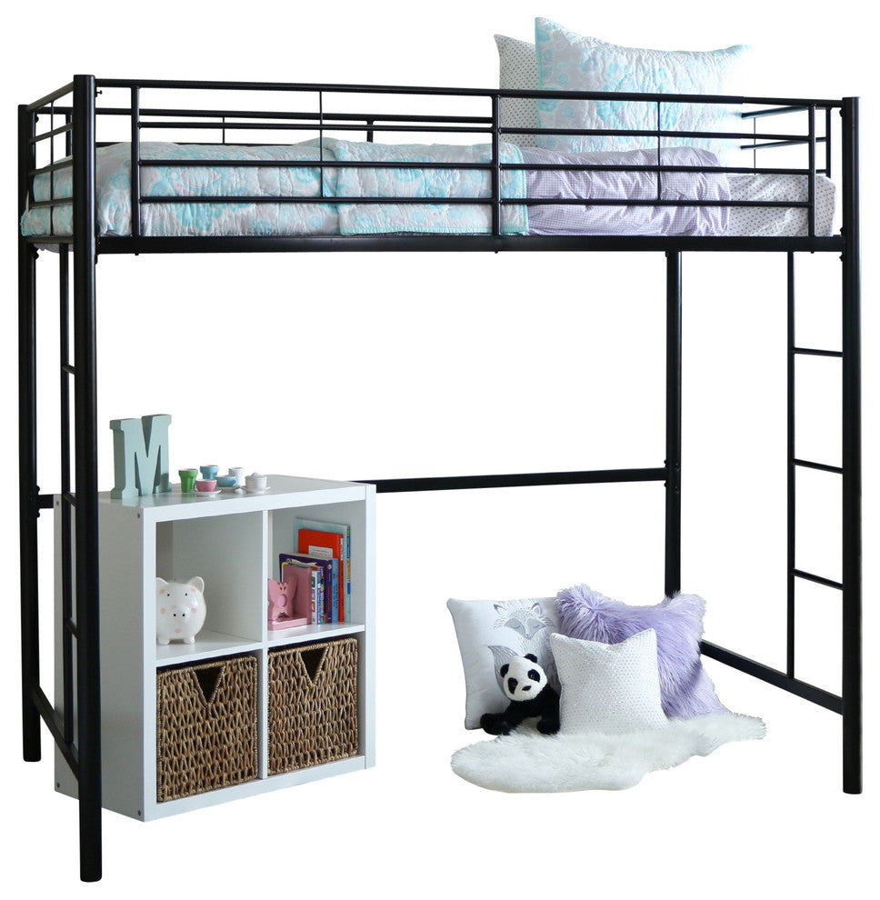 Sanders Twin Size Loft Bed Black