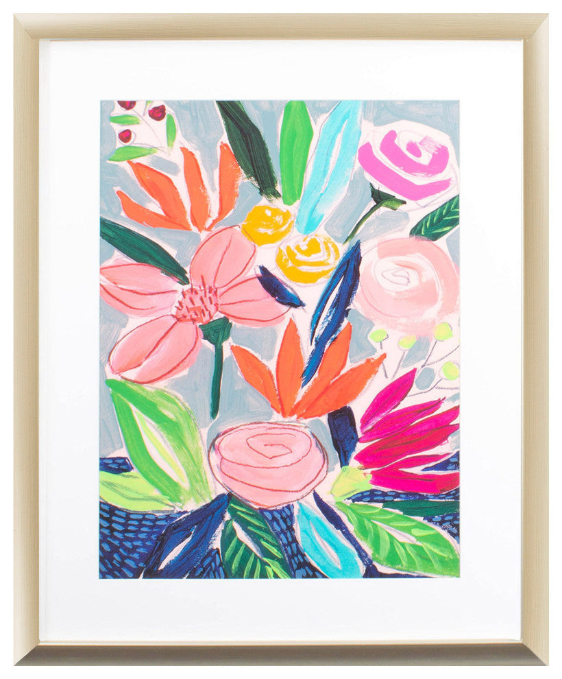 Naive Neon Bouquet I Wall Art