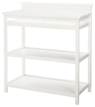 Emery 38"W Wood Changer Topper With Shelves and Changing Pad, White