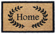 Black Machine Tufted Home With Leaves Doormat, 18" x 30"