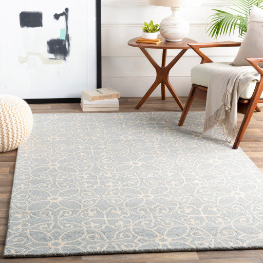 Surya Scott SCT-1013 5'x7'6" Rug, Light Gray/Cream