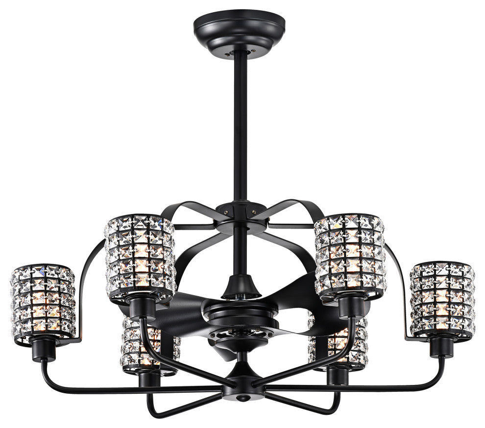 WAREHOUSE OF TIFFANY'S CFL-8482MB Erween 35 in. 3-Light Indoor Black Finish