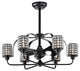 WAREHOUSE OF TIFFANY'S CFL-8482MB Erween 35 in. 3-Light Indoor Black Finish