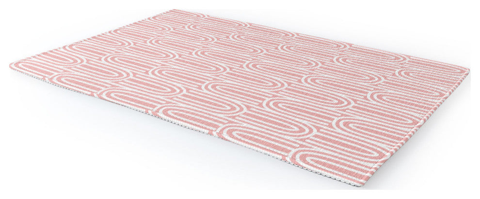 Mirimo White Bows on Pink Area Rug