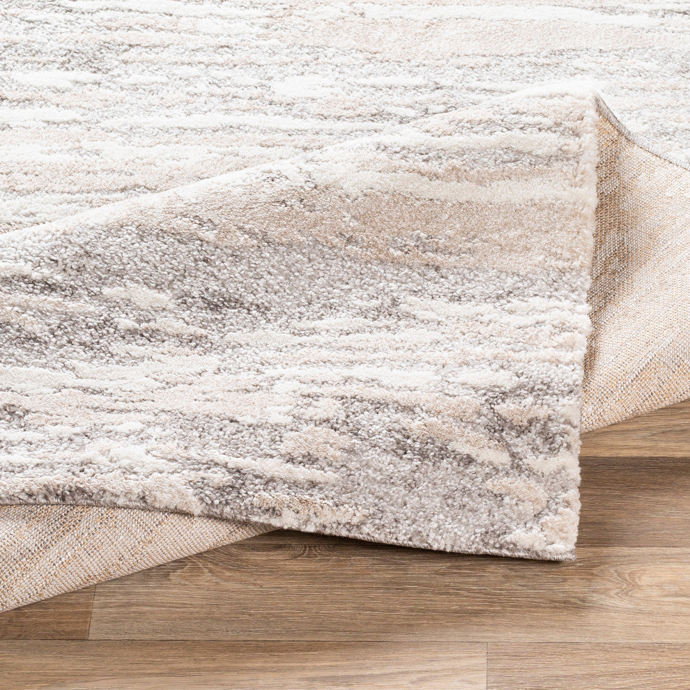 Surya Venice VNE-2302 6'7"x9'6" Rug, Light Gray/Camel/Medium Gray/Ivory