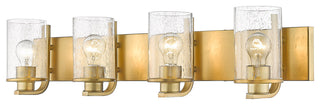 Zlite 492-4V-OBR 4-Light Vanity, Clear Seedy