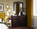 100% Solid Wood Double Dresser, Java