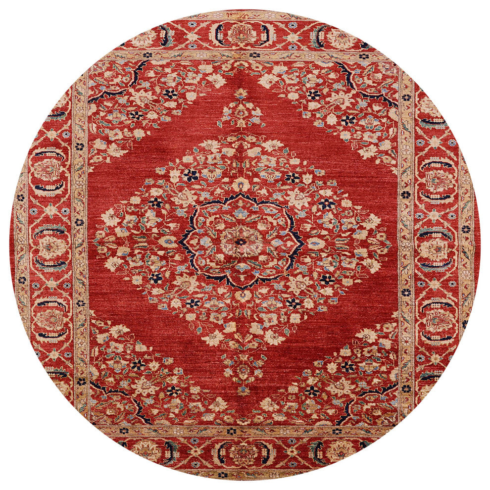 Ahgly Company Indoor Round Mid-Century Modern Area Rugs, 3' Round