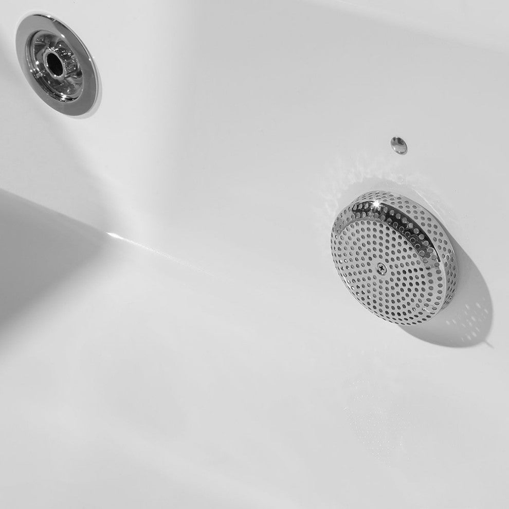 ARIEL Platinum 59" Left Drain Rectangular Alcove Whirlpool Bathtub