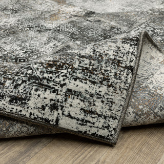 Galion Oriental Distressing Charcoal/Grey Indoor Area Rug, 2'3"x7'6"