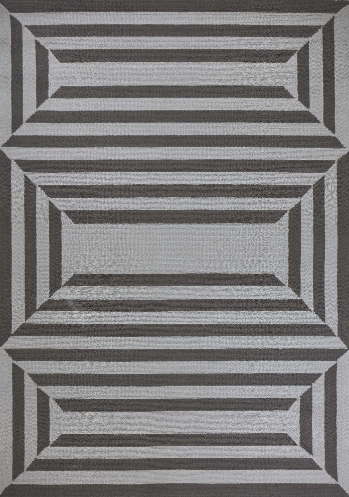 5' x 7' UV treated Polypropylene Charcoal Area Rug