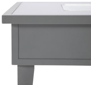 Leisuremod Walbrooke Patio Square Fire Pit Table With Aluminum Frame, Gray