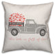 Love Truck  18x18 Throw Pillow