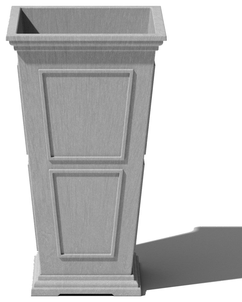Veradek Brixton Tall Planter, Gray, 26 Inch, 1 Pack