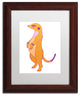 Hello Angel 'Happy Meer' Art, Wood Frame, White Mat, 14x11