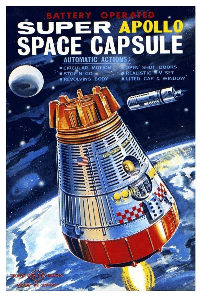 "Battery Operated Super Apollo Space Capsule" Print by Retrorocket, 17"x24"
