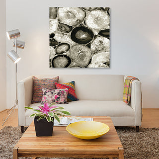 "Agate In Pewter I" by Danielle Carson, Canvas Print, 12"x12"