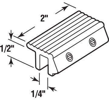 Tamper-Resistant Patio Door Lock in Extruded Aluminum with Hex Screw, 2Pack