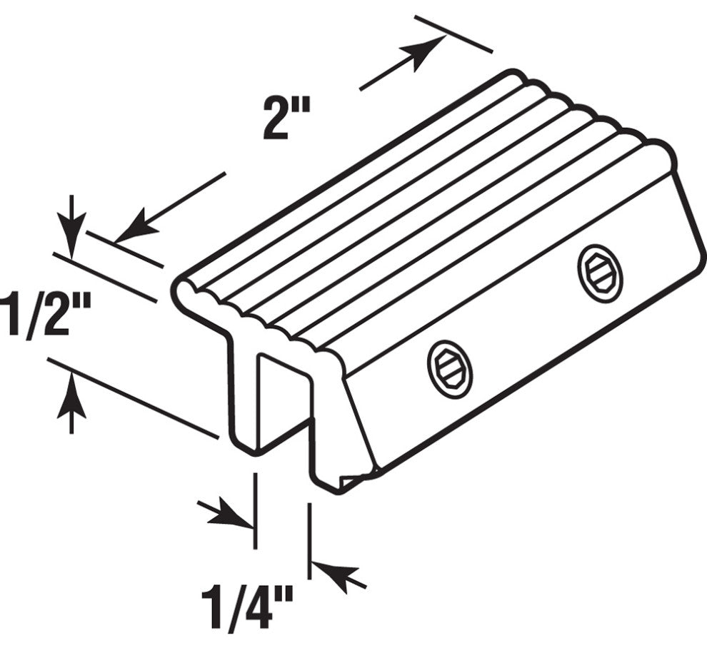 Tamper-Resistant Patio Door Lock in Extruded Aluminum with Hex Screw, 2Pack