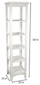 Wooden Bathroom 5-Tier Linen Storage Cabinet