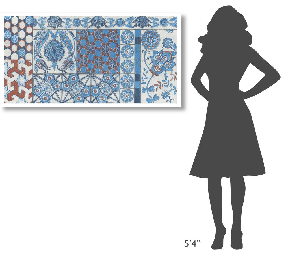 "Turkish Tiles" Digital Paper Print by Kathrine Lovell, 50"x26"