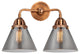 Large Cone Bath Vanity Light, Antique Copper, Plated Smoke, Plated Smoke