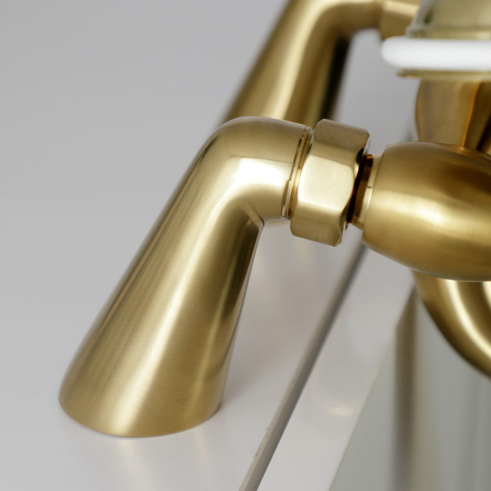 KS227SB Deck Mount Clawfoot Tub Faucet With Hand Shower, Brushed Brass
