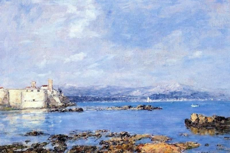 Eugene-Louis Boudin The Rocks of l'Ilette and the Fortifications Wrapped Canvas
