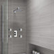 Leo Thermostatic Shower Ultra Thin Head With Adjustable Massage Body Jets, 8"