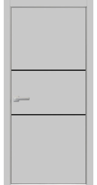 Solid French Door 18 x 84 | Planum 0014 Grey Ash with| Bathroom