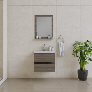 Paterno 24" Wall Mounted Bathroom Vanity With Sink, Gray