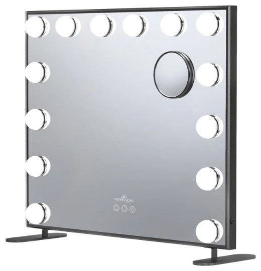 Hollywood Tri Tone Plus Makeup Mirror, Black
