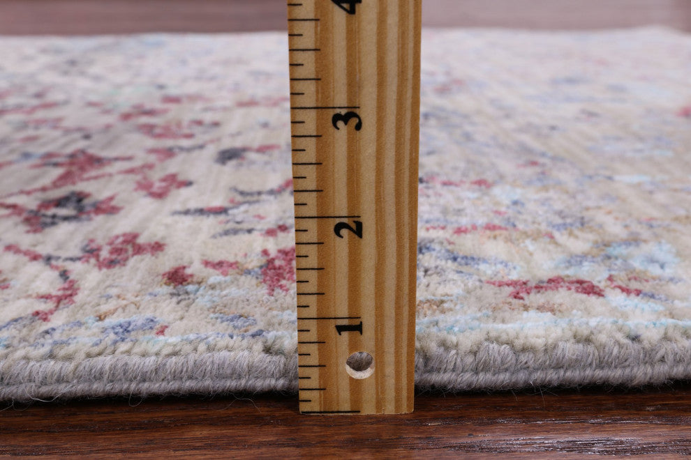 3' 2" X 5' 0" Persian Wool and Silk Hand Knotted Rug Q6324