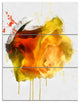 Yellow Hand drawn Rose on White, Floral Triptych Canvas Print, 28x36, 3 Panels