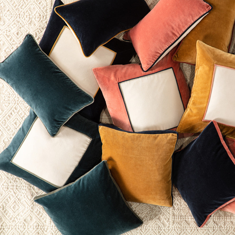 Jaipur Living Bryn Solid Throw Pillow, Teal, Down Fill