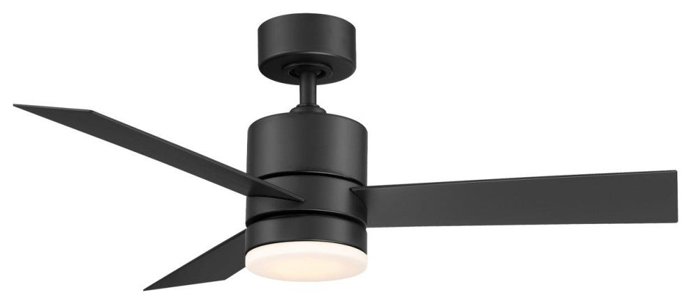 Axis 1 Light 44 in. Indoor Ceiling Fan, 2700K, Matte Black