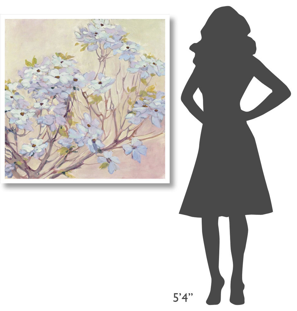 "Spring Dogwood II" Digital Paper Print by Julia Purinton, 38"x38"