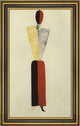 Kazimir Malevich Girl Figure - 14" x 28" Framed Premium Canvas Print