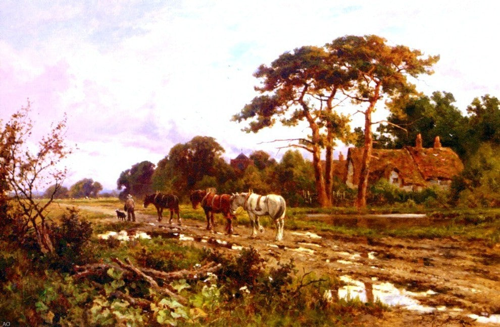 Henry Hillier Parker The End Of The Day, 18"x27" Gallery Wrapped Canvas Print