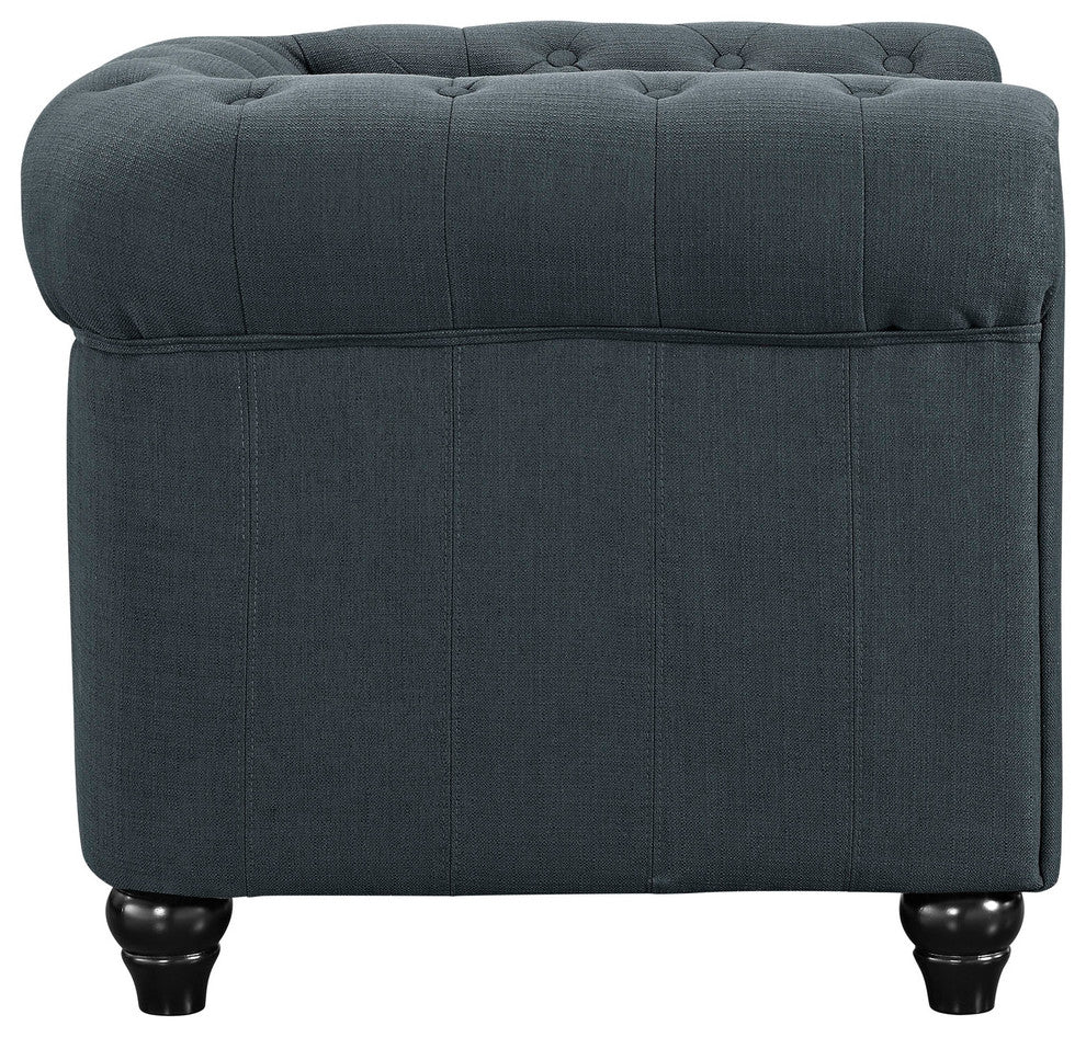 Modern Urban Contemporary 3-Piece Set, Fabric Living Room Set, Gray Fabric