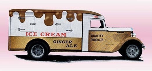 "Ice Cream Truck" Artwork, 24"x36", Fine Art Giclee Print