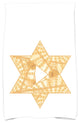 Star Mosaic Decorative Holiday Geometric Print Hand Towel, Gold